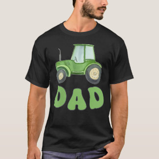 誕生日を迎えた男の子のパパ トラックターファームトラック Tシャツ