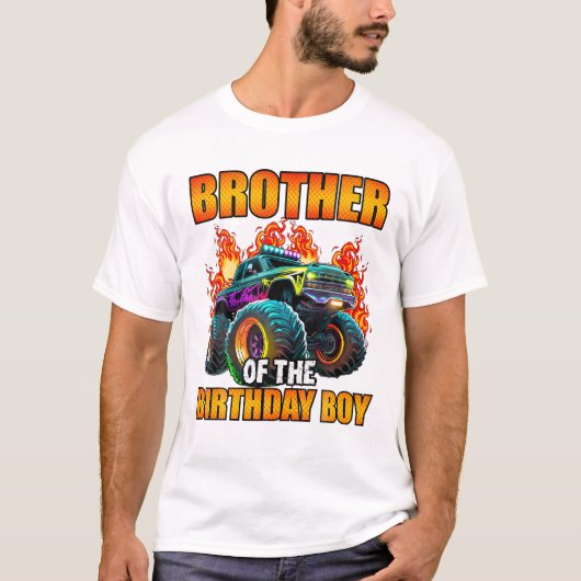 誕生日を迎えた男の子のモンスターの Tシャツ (正面)