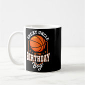 誕生日を迎えた男の子の偉大なおおおじ(スケルルテーマの誕生日) コーヒーマグカップ (左)