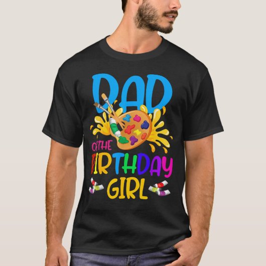 誕生日を迎えるお姫様の父・画伯 Tシャツ (正面)