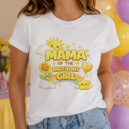 誕生日を迎える娘のママのTシャツ Yellow Mama Tシャツ