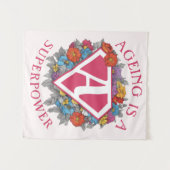 誕生日を重ねることはスーパーパワーの誕生日 タペストリー (正面(横))