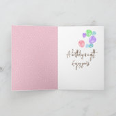 誕生日アイスクリームコーンオン水玉模様 カード (内部)