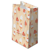 誕生日アイスクリームコーン振り付けパターン スモールペーパーバッグ (裏面アングル)