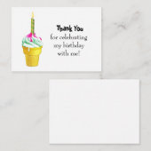 誕生日アイスクリームサンキューカード ノートカード (正面/裏面)