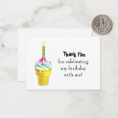 誕生日アイスクリームサンキューカード ノートカード (正面/裏面インサイチュ)