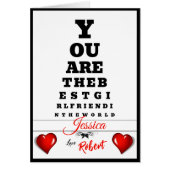 誕生日アイチャート – おもしろい-ハートパーソナライズ – 女性 – (正面)