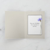 誕生日アイボリー抽象芸術テクスチャデザイン カード (内部)