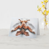 誕生日アイリッシュセッタースノーエンジェル カード (黄色い花)