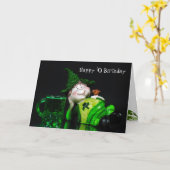 誕生日アイリッシュレプレシャン&ビール カード (黄色い花)