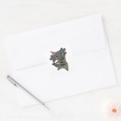 誕生日アクソロトルガーランドスクエアステッカー スクエアシール (封筒)