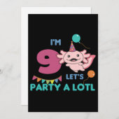 誕生日アクソロトルキッズスウィートアクソロtls 招待状 (正面/裏面)