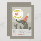 誕生日アザラシ招待状 招待状 (正面/裏面)