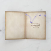 誕生日アジサイとクイーンアンズレースブーケ カード (内部)