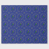 誕生日アスリートカスタム文字ブルー ラッピングペーパー (フラット)