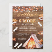 誕生日アズモーレスおもしろいキャンプファイアオータムパーティー 招待状 (正面)
