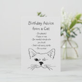 誕生日アドバイスウィンキング猫おもしろい動物ユーモア (スタンド正面)