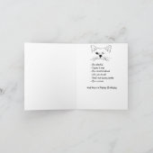 誕生日アドバイス、猫をまき回すおもしろい動物のユーモア カード (内部)