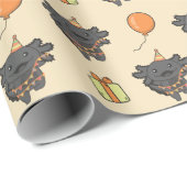 誕生日アニマルキュートアクソロトル子供の誕生日パーティー ラッピングペーパー (ロールコーナー)