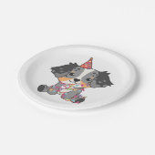 誕生日アニマルキュートオーストラリアシェパード誕生日 ペーパープレート (アングル)