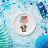 誕生日アニマルキュートオーストラリアシェパード誕生日 ペーパープレート (パーティー)