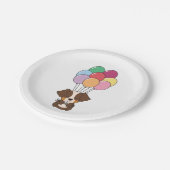 誕生日アニマルキュートオーストラリアシェパード誕生日 ペーパープレート (アングル)