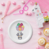 誕生日アニマルキュートオーストラリアシェパード誕生日 ペーパープレート (パーティー)