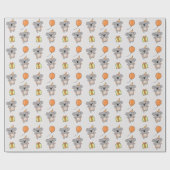 誕生日アニマルキュートコアラ子供の誕生日パーティー ラッピングペーパー (フラット)