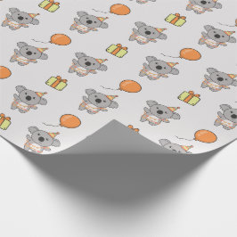 誕生日アニマルキュートコアラ子供の誕生日パーティー ラッピングペーパー