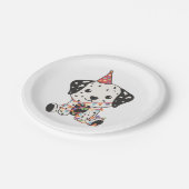 誕生日アニマルキュートダルマチア子供の誕生日パーティー ペーパープレート (アングル)