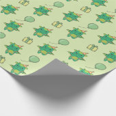 誕生日アニマルキュートドラゴン子供の誕生日パーティー ラッピングペーパー (角)