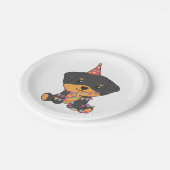 誕生日アニマルキュートロットワイラー誕生会 ペーパープレート (アングル)