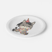 誕生日アニマルキュートロンドンキー子供の誕生日パーティー ペーパープレート (アングル)