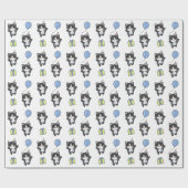 誕生日アニマルキュート猫子供へ誕生パーティー ラッピングペーパー (フラット)