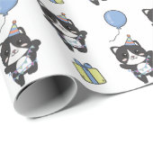 誕生日アニマルキュート猫子供へ誕生パーティー ラッピングペーパー (ロールコーナー)