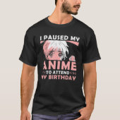 誕生日アニメマーチかわいいオタクアニメ誕生日 Tシャツ (正面)