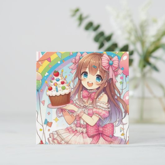 誕生日アニメ 招待状 (スタンド正面)