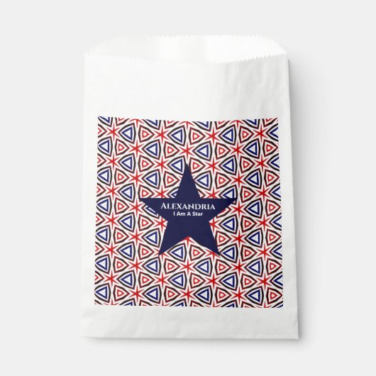 誕生日アメリカ赤白青パタカスタムーン フェイバーバッグ (正面)