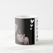 誕生日アラーム日付誕生写真テンプレート コーヒーマグカップ (中央)