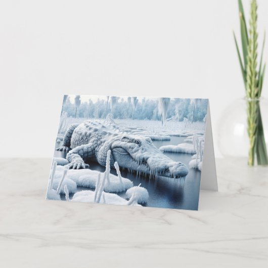 誕生日アリゲーターの雪沼 カード (正面)