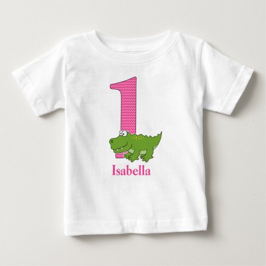 誕生日アリゲーターTシャツ ベビーTシャツ (正面)