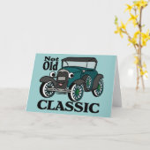 誕生日アンティーク車 カード (黄色い花)