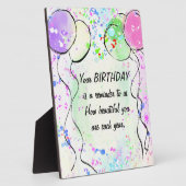 誕生日アートデザイン フォトプラーク (側面)