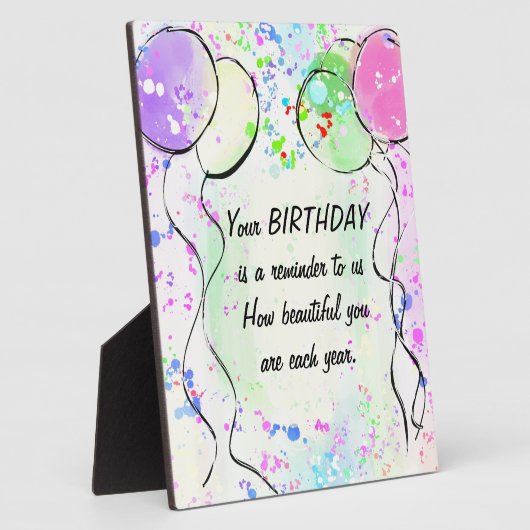 誕生日アートデザイン フォトプラーク (側面)