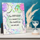 誕生日アートデザイン フォトプラーク (側面)