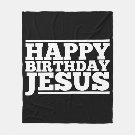 誕生日イエズクリスマス フリースブランケット (正面)