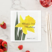 誕生日イエローナルシスダッフォディル スタンダードランチョンナプキン (インサイチュ)