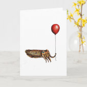 誕生日イカ カード (黄色い花)
