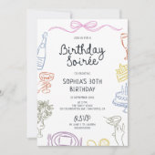 誕生日イタリアンソイレバースデーパーティー 招待状 (正面)