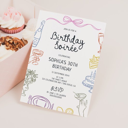 誕生日イタリアンソイレバースデーパーティー 招待状